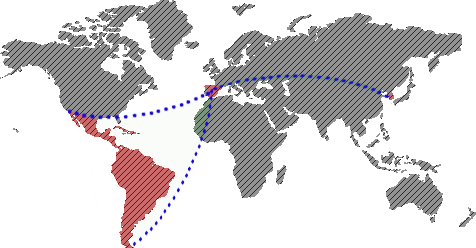 mapa espana latinoamerica